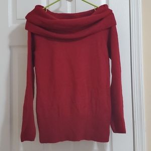 WH/BM Maroon Off the shoulder sweater
